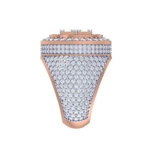 Lujo Iced Hip Hop Baguette Cut VVS Lab Grown Diamond Halo Compromiso Anillo de bodas 14K Oro Rosa IGI Certificado Fiestas finas - Product Image 4