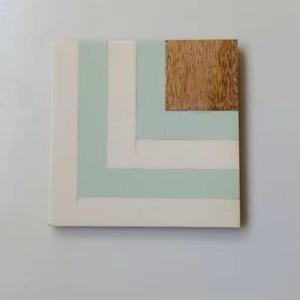 ชุดถาดรองแก้วทำจากไม้เรซินหินอ่อนทำจากไม้และสีธรรมชาติตามสั่งสำหรับเสื่อและแผ่นรอง - Product Image 1