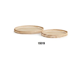 Bol de service décoratif pour fruits et salade en aluminium gris à côté rond artisanal - Product Image 4