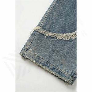 <b>Men's</b> <b>Loose</b> Printed Street Style Straight Jeans Wholesale Manufacturers Factory Customized Casual Wide Customized Color <b>Trousers</b> - Product Image 6