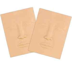 La mejor hoja de entrenamiento de piel 3D desechable para maquillaje permanente ceja Eyeline Lip Silicon Face Sheet Practice en precio al por mayor - Product Image 1