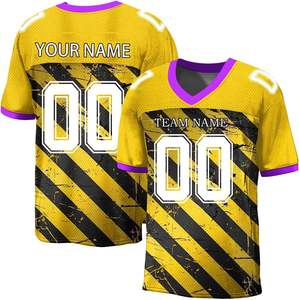 Camiseta de fútbol americano OEM personalizada 100% poliéster transpirable de secado rápido para hombres camiseta de práctica de fútbol americano Atlético - Product Image 1