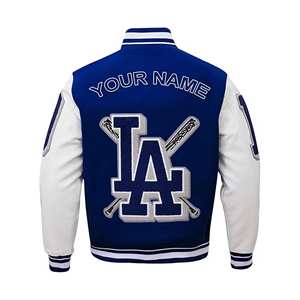 Manches en cuir pour le corps en laine de veste Varsity personnalisée | Fabricant de vestes Letterman de baseball collégial en gros - Product Image 2