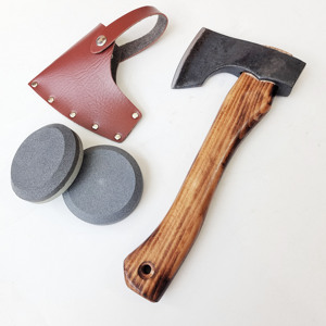 ขวานดามัสกัสแบบมืออาชีพขวานกลางแจ้งภูเขาเปิดด้วยมือแท้ - Product Image 1