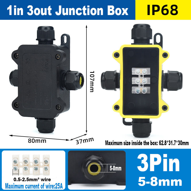 1in 3out small 3pin(5-8mm)