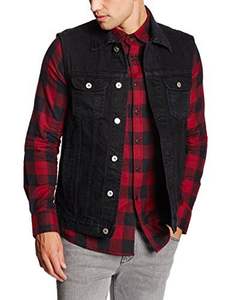 Chaleco vaquero para hombre moderno Casual Vintage elegante ecológico transpirable 100% algodón botón detalle armario esencial - Product Image 2