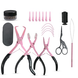 HOOPER COMPANY Kit de Herramientas Comerciales de Acero Inoxidable de Última Tendencia para Extensiones de Cabello, con Bolsa, Alicates, Cinta, Mink Loop, Tijeras y Peine, Sostenible - Product Image 3
