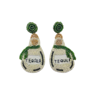 Boucles d'oreilles perlées TEQUILA inspirées de la semaine de la mode 2025 - Product Image 1
