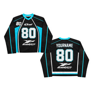 Custom Men's Long Sleeve Football Jersey Personalized Name and Number Mesh Sportswear Top - Product Image 6