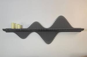 Charleston menuiserie artiste fabriqué à la main 3D Sculpture géométrique élégant Art déco anniversaire mur Art déco étagère MDF parfait suspendu - Product Image 2