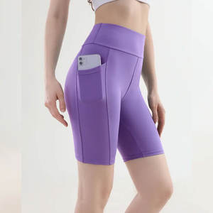 Shorts de Yoga para Mujer, Transpirables, Sin Costuras, Cintura Alta, Spandex, Nailon, Secado Rápido, Ropa Deportiva para Gimnasio, Running, Fitness, Servicio Personalizado OEM - Product Image 3