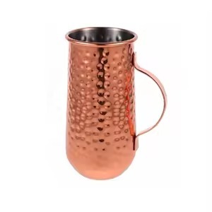 Taza de cobre de diseñador con brillo pulido, ideal para regalar casas elegantes y colecciones de cocina Premium - Product Image 2