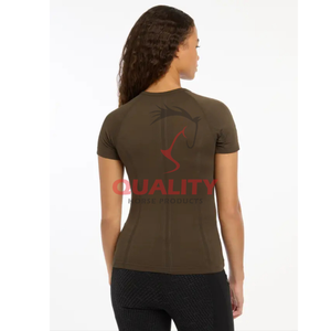 Vente chaude élégante chemise équestre respirante pour les femmes été équitation haut évacuation de l'humidité stretch hauts athlétiques - Product Image 2