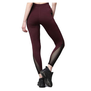 Mallas de yoga con cintura elástica para mujer con cuerpo sin costuras acabado transpirable diseño de cintura delgada construcción duradera y tela de secado rápido - Product Image 2