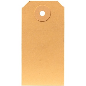 Customized 40x80mm Off-White Paper Hanging <b>Tags</b> for <b>Clothes</b> 190g/m Pack of 1000-Transpak - Product Image 1