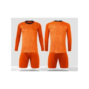 Maglia da calcio per adulti personalizzata Set tuta da allenamento a maniche lunghe uomo donna divisa da calcio ragazzi ragazze abbigliamento da portiere