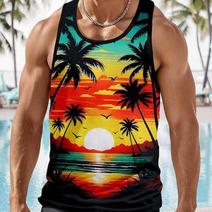 Camiseta sin Mangas Casual para Hombre, Diseño Personalizado de Punto, Sublimación, Deportiva, para Gimnasio, Transpirable, de Secado Rápido, Cuello Redondo, Talla Personalizada, Poliéster - Product Image 6
