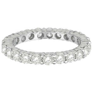 Anillo de Eternidad de Diamantes en Oro Blanco de 14K, Anillo de Diamantes de 6.00ct - Product Image 2