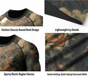 Chemises Rash Guard pour hommes, tissu super léger, protège-Rash BJJ pour hommes, manches longues, sublimé - Product Image 6