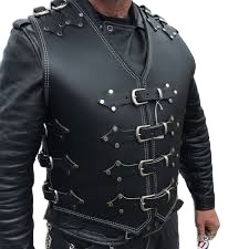 Chaleco de Cuero Personalizado para Hombre, Chaleco Informal Americano, Insignia Bordada - Product Image 3