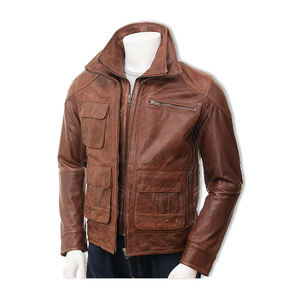 Vestes en cuir véritable pour hommes - Product Image 3