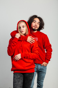 Sweat-shirt à capuche unisexe marron, coupe classique, en coton tricoté, couleur unie, vêtement décontracté pour l'automne - Product Image 4