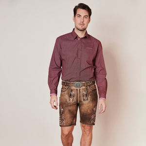 เสื้อเชิ้ตบาวาเรียสำหรับผู้ชายเสื้อเชิ้ตผ้าฝ้ายลายตาราง2024เทศกาลบาวาเรีย - Product Image 3