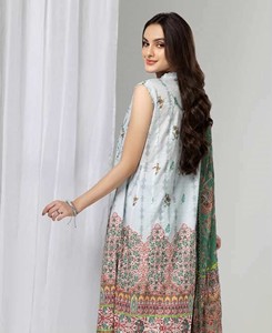 Salwar kameez – robe de pelouse 3 pièces à manches longues, élégante, nouvelle collection, offre spéciale - Product Image 2