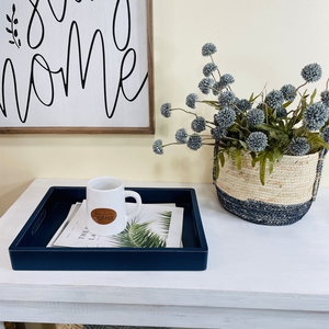 Plateau rectangulaire en bois de style élégant pour servir des fruits, du thé, des desserts à la maison ou à l'hôtel pour les fêtes - Product Image 5