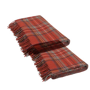 Manta de lana reciclada de nuevo diseño de alta calidad, comodidad acogedora con nuestras mantas de lana de tartán al por mayor a la venta - Product Image 5