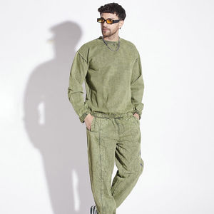 2025 Trending Men's Sweat Suit Custom Logo Jogging Wear con diseño lavado con ácido Chándales de invierno Conjuntos de chándal al por mayor - Product Image 1