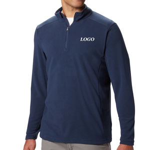 Prix avantageux pour les acheteurs en gros / Sweat-shirt à col côtelé pour homme avec couleur unie et logo personnalisé, manches longues - Product Image 1