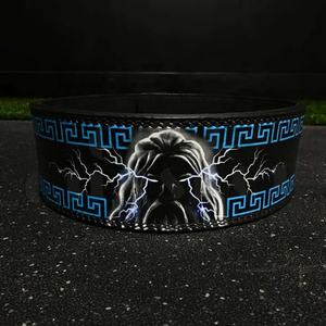 เข็มขัดยกน้ำหนักหนังพิมพ์ลายซุสสั่งทำขายส่ง หนา 10 มม. หนังนูบัค ปรับระดับได้ด้วยคันโยก เพื่อความปลอดภัยในการออกกำลังกาย - Product Image 5