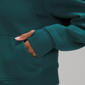 Sweat-shirt pour femme avec fermeture éclair, 100% coton, léger, séchage rapide, respirant, haut personnalisé, impression de logo OEM - Product Image 4