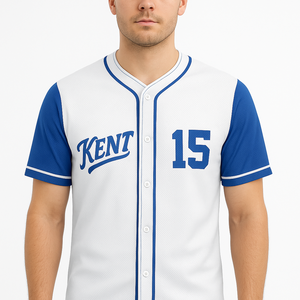Jersey de béisbol personalizado con botón completo, uniforme de equipo deportivo sublimado o bordado con tela transpirable para hombres, mujeres y jóvenes - Product Image 2