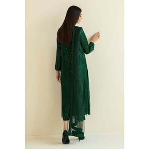Sheer Embroidered <b>Net</b> <b>Fabric</b> with Sequins SF-386 - Product Image 5