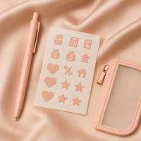 LABON Classeur de budget en cuir PU rose avec autocollants et pochette pour le suivi des factures d'épargne et l'organisation des finances personnelles