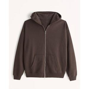 Sweat à capuche zippé personnalisé en coton éponge de haute qualité 330 GSM pour hommes propre Logo imprimé coloré sweats à capuche zippés pour hommes avec col à capuche - Product Image 1