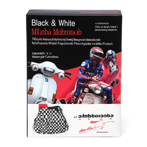 Guardabarros a Cuadros Blancos y Negros para Motocicletas Lambretta y Vespa - Product Image 2