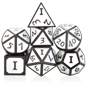 Tùy chỉnh thiết lập của <span class=keywords><strong>7</strong></span> con xúc xắc kim loại sáng bóng rắn đa diện xúc xắc cho RPG DND bảng trò chơi - Product Image 6