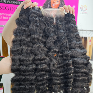 100% Raw Virgin Remy Hair Vietnam Lâche Vague Profonde Eau Ondulée Bundles Extension Haute Qualité Cheveux Humains - Product Image 4