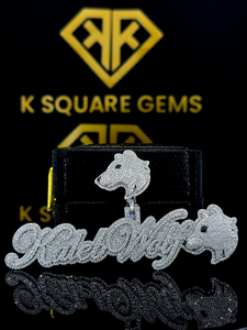 Colgante Hip Hop con letras personalizadas, nombre de la suerte personalizado, colgante con número de Hip Hop para hombre, joyería Ice Out Hip Hop, plata 925 - Product Image 5