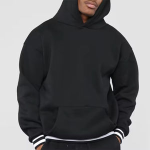 Mode Hoodies Hommes 100% Coton Poids Lourd De Luxe Qualité À Capuche Puff Impression Surdimensionné Streetwear Pull À Capuche Personnalisé - Product Image 4