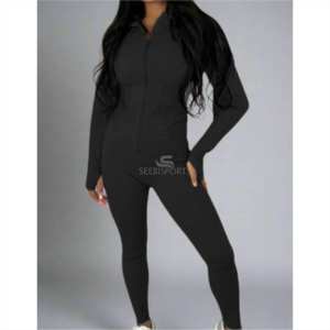 Vêtements de fitness ensemble de yoga deux pièces à fermeture éclair avec un matériau de haute qualité ensemble de vêtements de sport avec des conceptions de logo personnalisées - Product Image 3