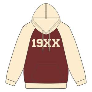 DST Delta Maroon Body Neutral Raglan Sleeves <b>Hoodie</b> Cotton Blend Greek Sorority Apparel Divine Nine Soror <b>Hoodie</b> Founding Year - Product Image 2