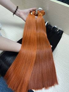 Cabello de trama liso natural alineado con cutícula, cabello de color Cooper de calidad súper doble estirado, cabello vietnamita 100% sedoso y suave - Product Image 2