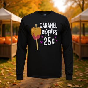 Maglietta a maniche lunghe Caramel Apples 25 Cents Fall Festival Autumn - Product Image 3