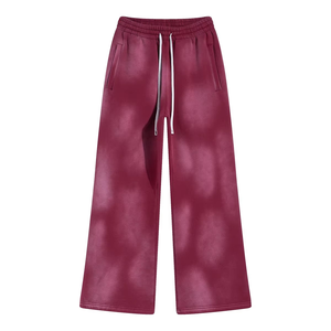 Pantalones Deportivos Casuales de Algodón Vintage para Hombre, Estilo Urbano, Lisos, Blancos, Desgastados, con Logotipo Personalizado al por Mayor - Product Image 2