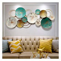 Falah International – Meilleures ventes : Art mural moderne et durable en métal doré, design floral en aquarelle, 3 pièces, pour la maison