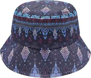 หมวกทรงถังทรงกลมสไตล์แฟชั่นสำหรับฤดูร้อนกลางแจ้งหมวกลำลองปรับแต่งได้ทุกเพศดีไซน์ปักพิมพ์ลายล่าสุด - Product Image 1